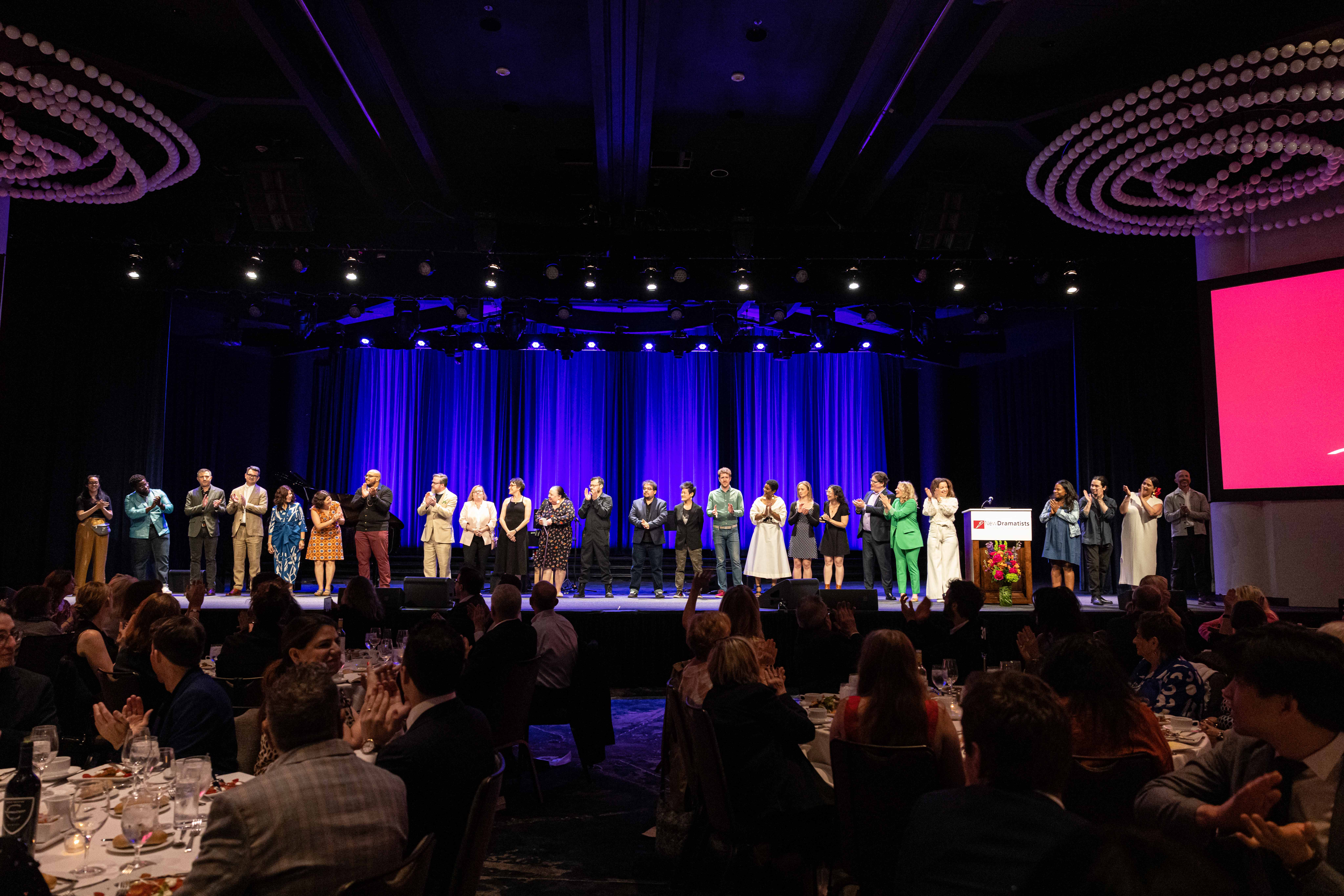 Resident playwrights at the 2023 luncheon. Photo credit: Michael Hull.